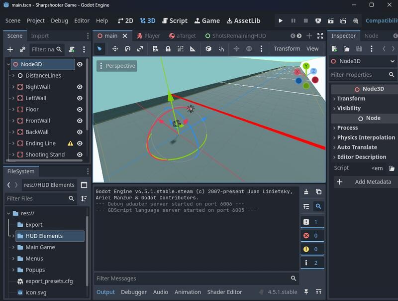 Screenshot of Sharpshooter Game Editor
