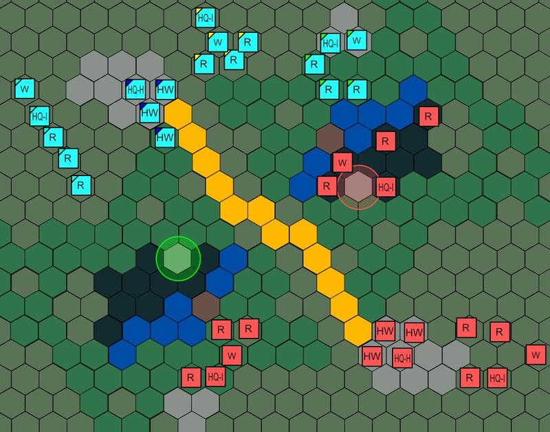 Screenshot of the small combat game mockup