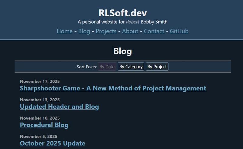 Screenshot of the new website format