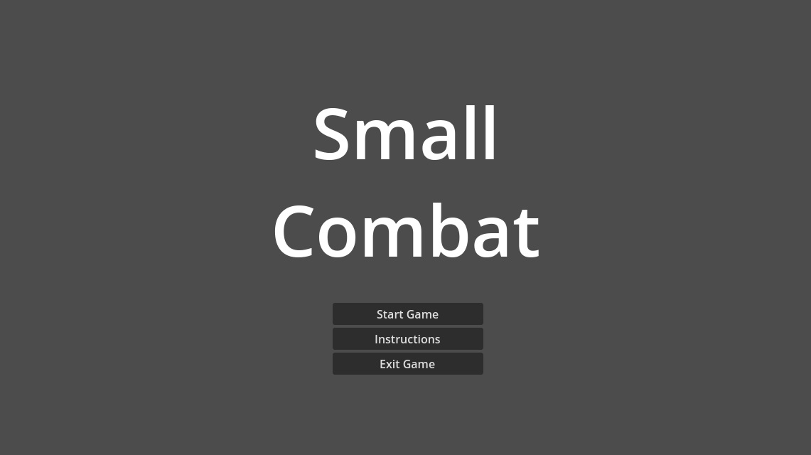 Screenshot of the Small Combat main screen. Taken on January 13, 2026.
